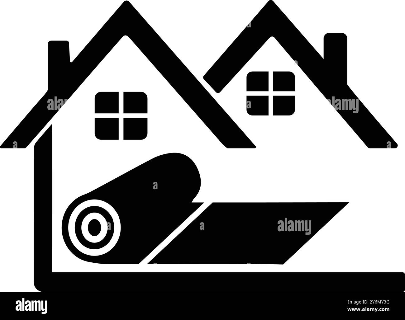 roulis. tapis, icône de rouleau de tapis Illustration de Vecteur