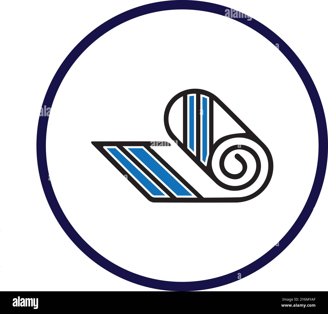 roulis. tapis, icône de rouleau de tapis Illustration de Vecteur