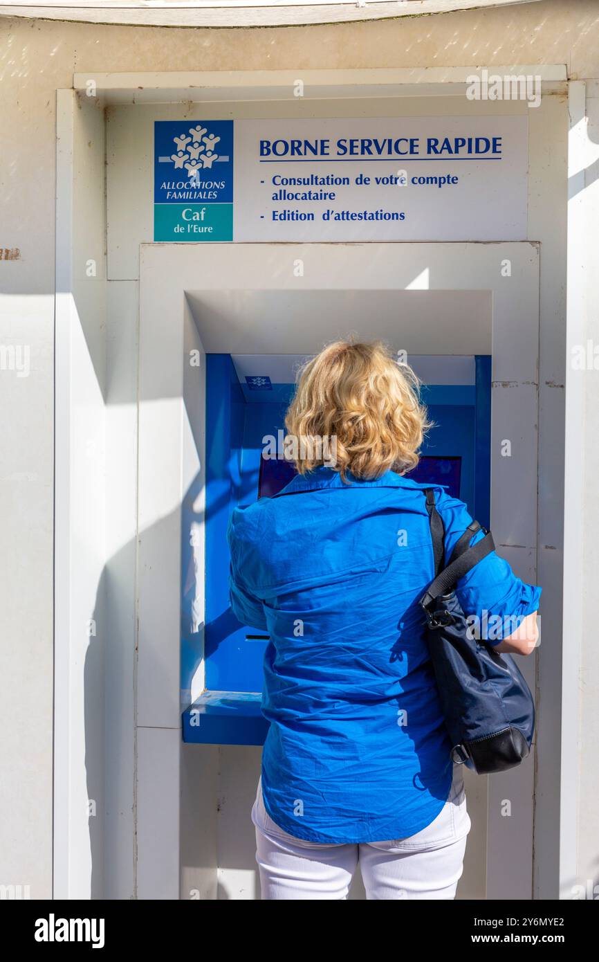 France, Normandie, Eure, Evreux, CAF, fonds d'allocations familiales Banque D'Images