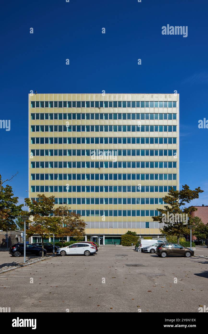 FLSmidth, Højhus (Grande hauteur), conçu par S. Langkjær/FLSmidth Arkitektkontor, 1980 ; Ramsingsvej, Copenhague, Danemark Banque D'Images