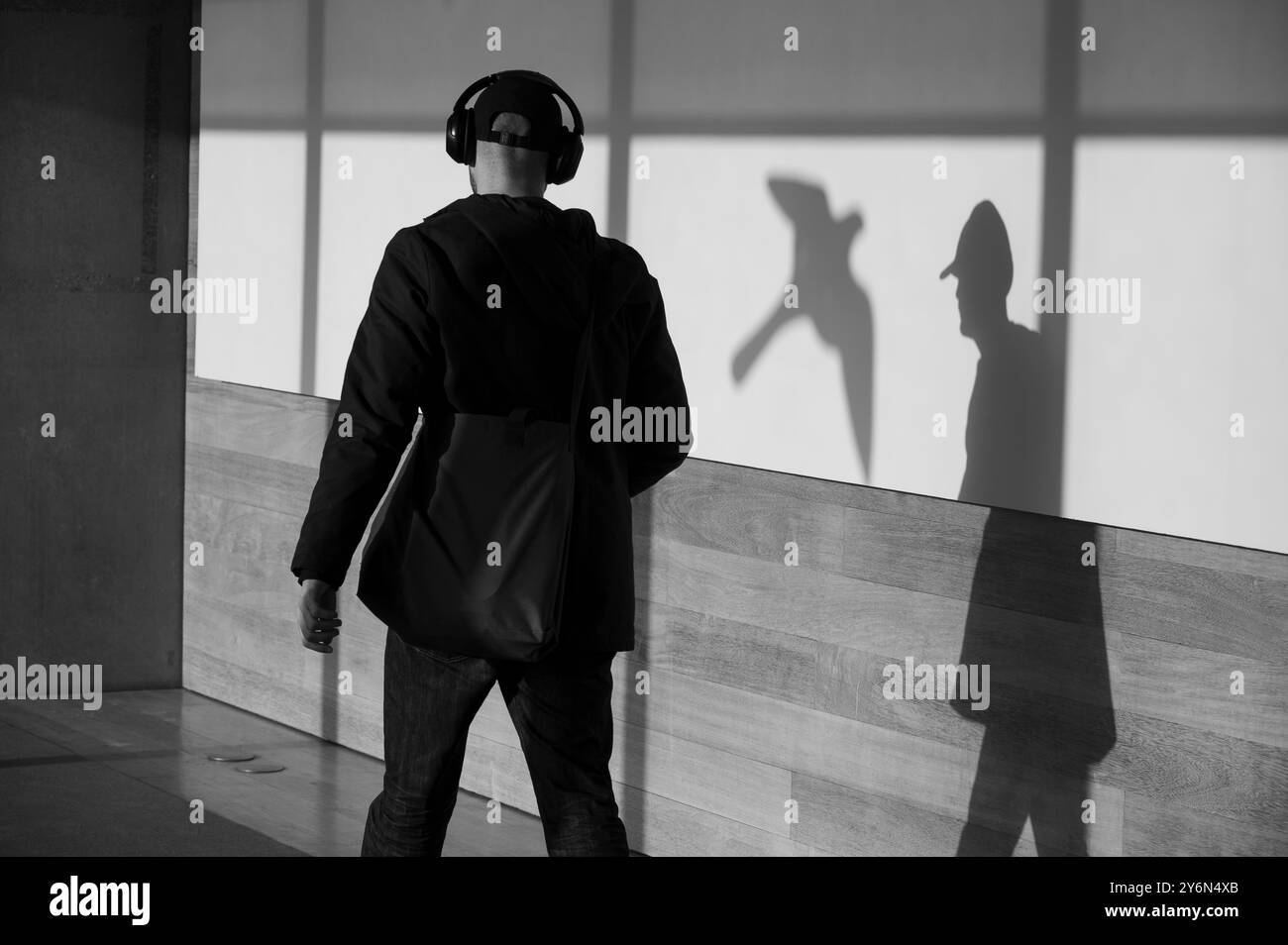 France. Paris. 13ème arrondissement. Dans un couloir de la Bibliothèque nationale de France site François-Mitterrand. Banque D'Images