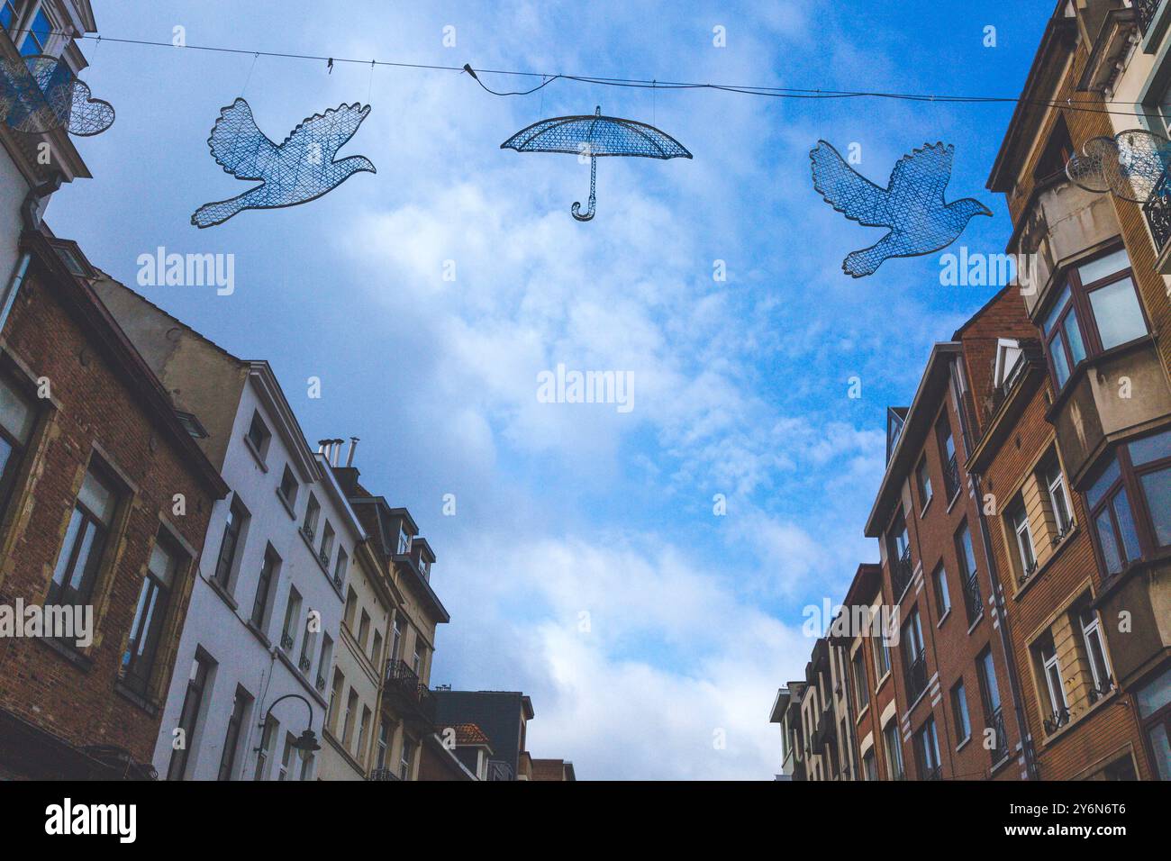 Belgique, Bruxelles, installation éphémère, René Magritte Banque D'Images
