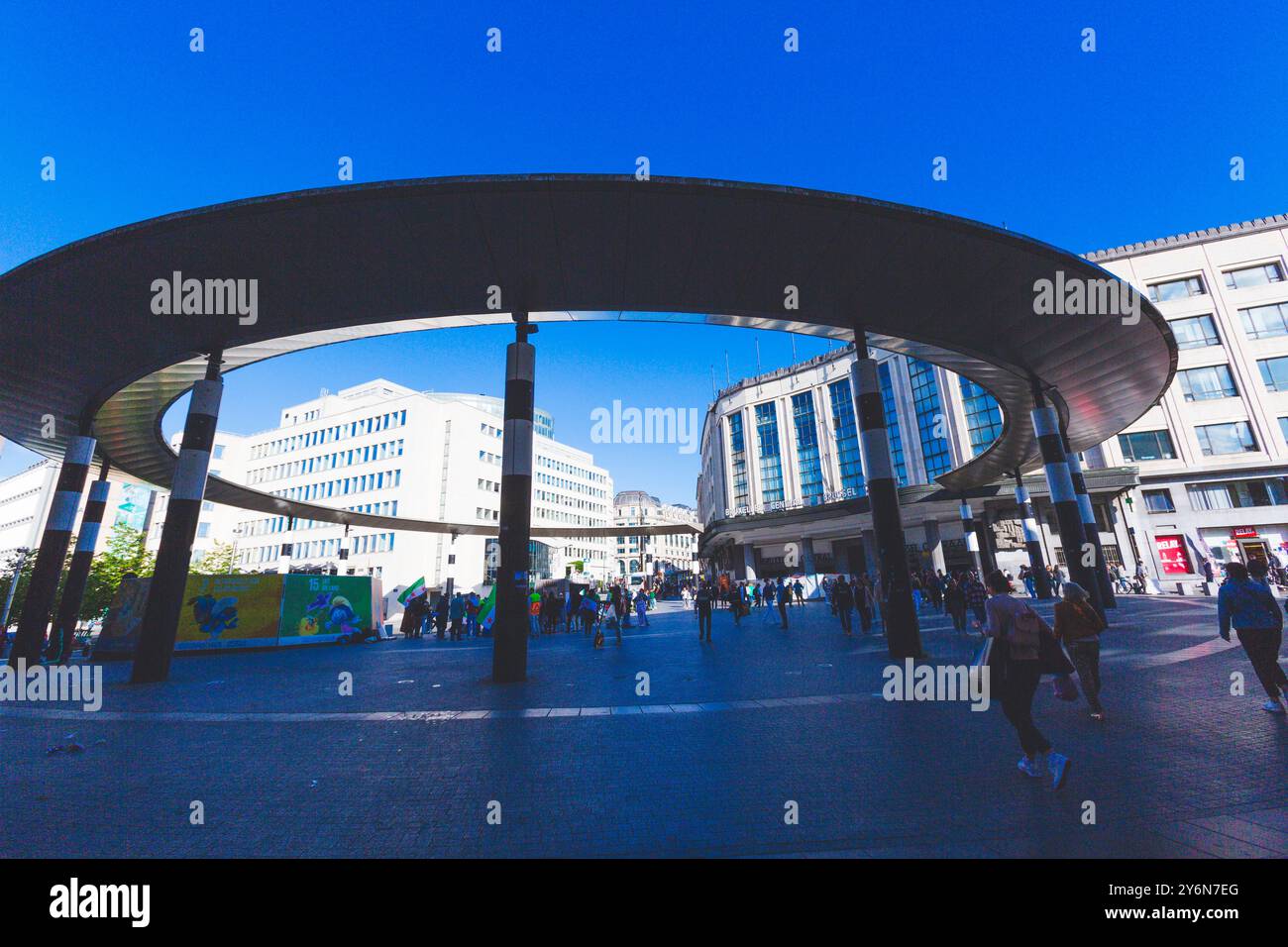 Belgique, Bruxelles, Gare centrale de Bruxelles, communément appelée Gare centrale Banque D'Images