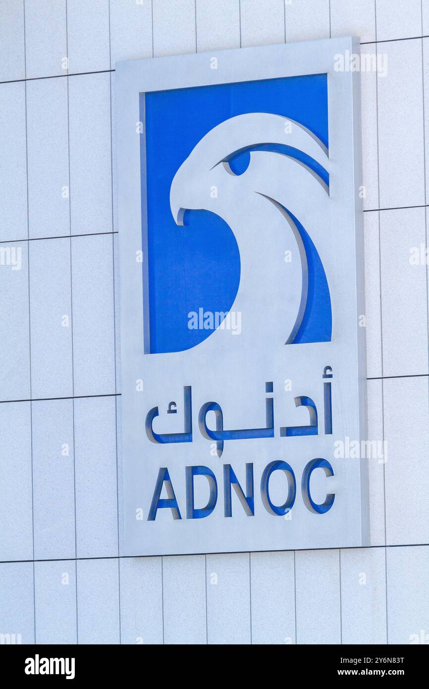 Émirats arabes Unis, Émirat d'Abu Dhabi, ADNOC Oil Company, Abu Dhabi National Oil Company, propriété du sultan al Jaber Banque D'Images