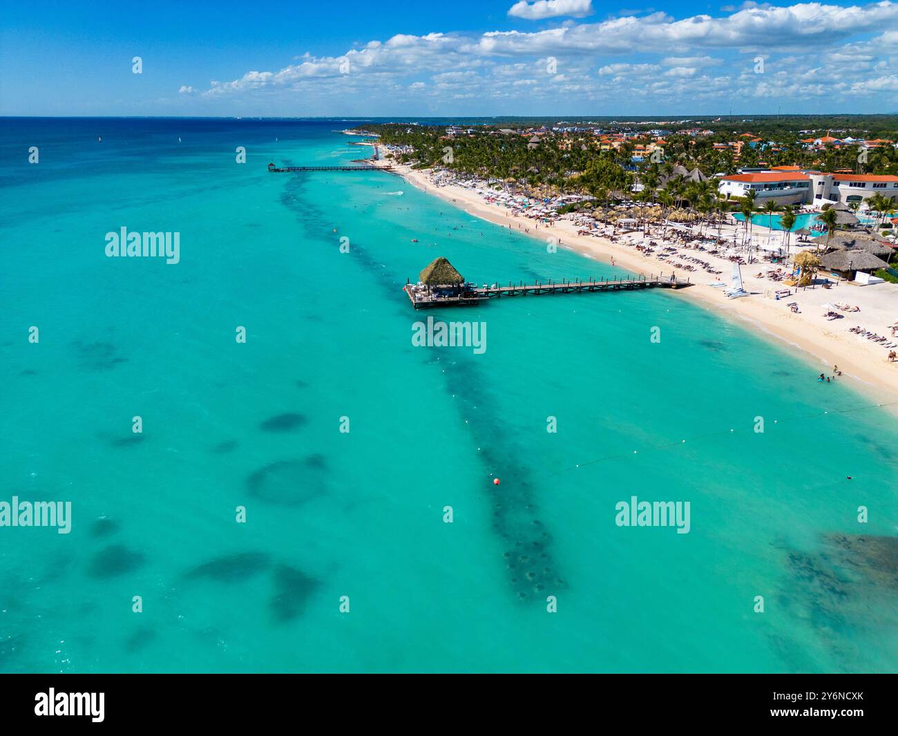 Barrière protectrice, érosion sous-marine. Banque D'Images