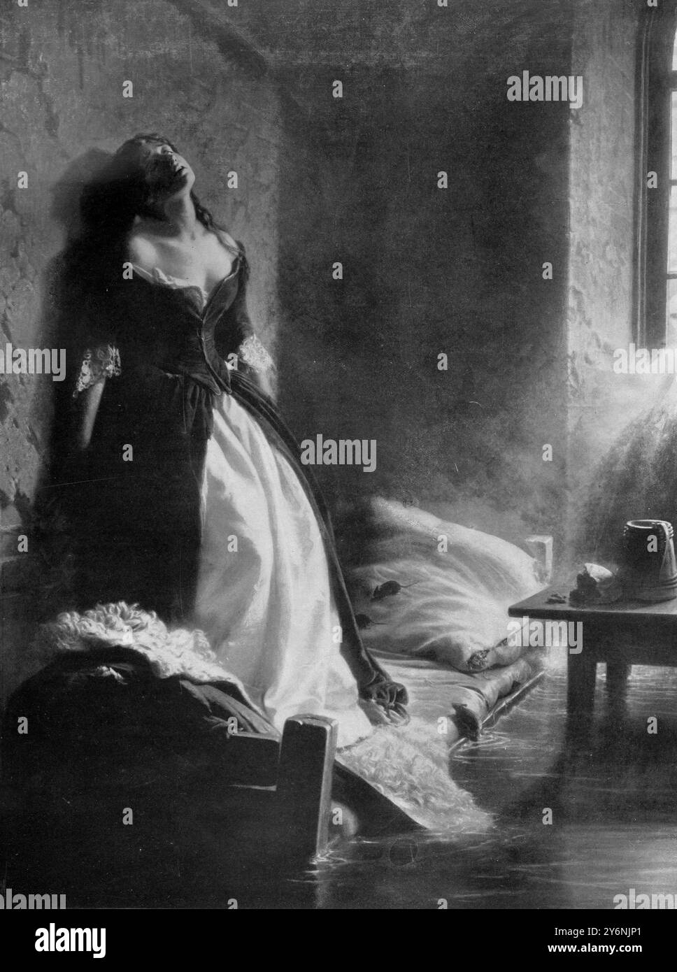 Victime de la cruauté russe au XVIIIe siècle. Fait à mort par Catherine II, la princesse Tarakanoff (fille de l'impératrice Elizabeth et du maréchal Rasumoffsky) s'est noyée dans son donjon à Schlusselburg ©2004 Topfoto Banque D'Images