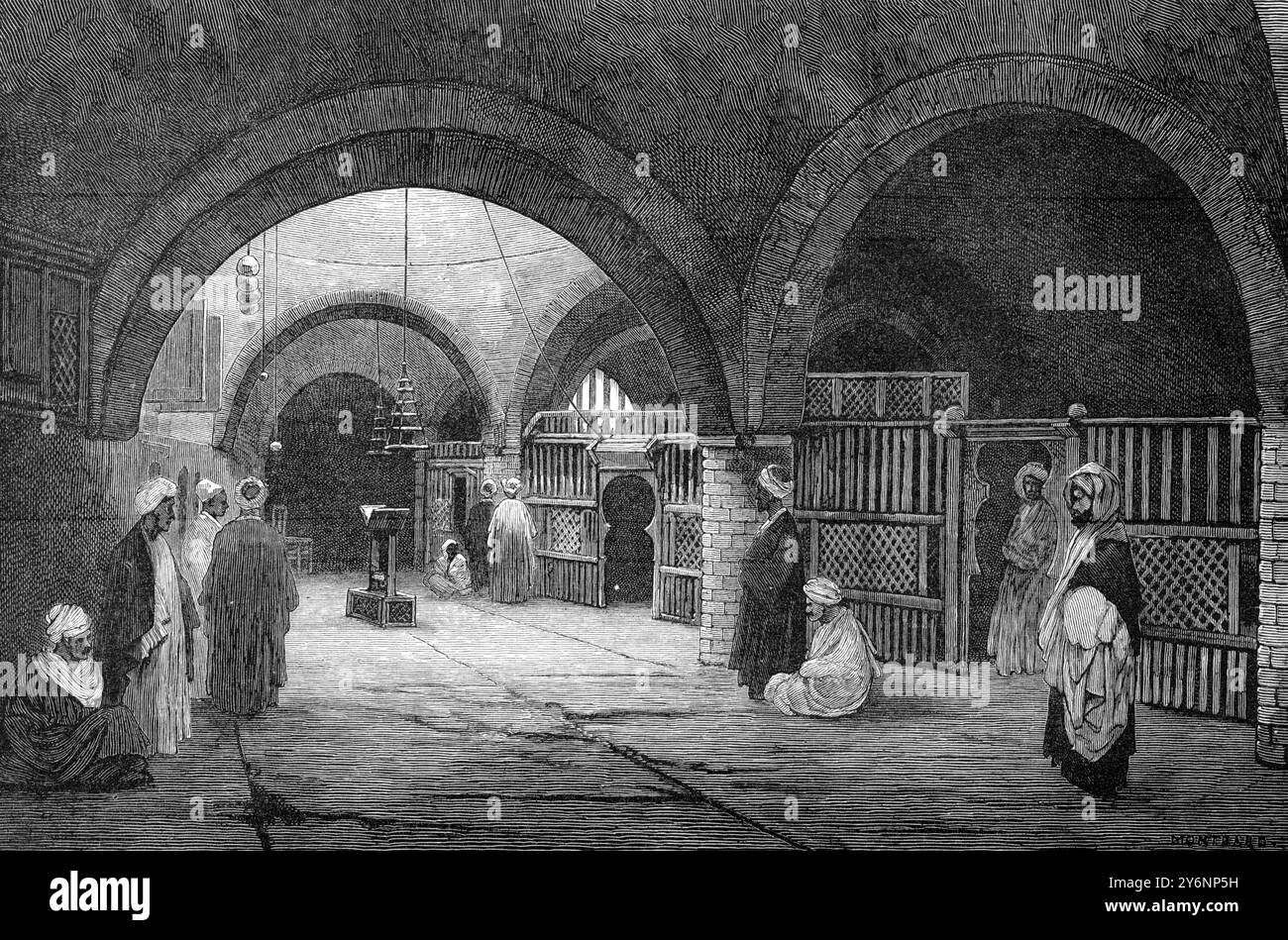 L'Egypte telle qu'elle est : Eglise copte de St George, Bellianeh. 8 juillet 1882 Banque D'Images L'Egypte telle qu'elle est : Eglise copte de St George, Bellianeh. 8 juillet 1882 Banque D'Images