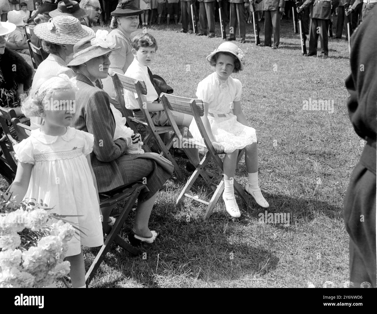 Princesse Alexandra et Prince Edward de Kent iat le terrain de loisirs, Ives. Mai 1943 Banque D'Images