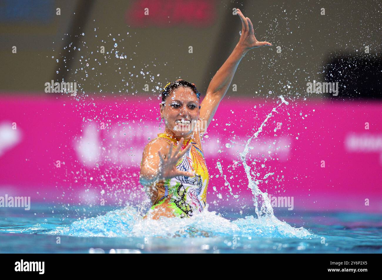 Londra, Gran Bretagna. 10 mai 2016. Foto Gian Mattia D'Alberto/LaPresse10-05-2016, Londra sport Len Campionati Europei di nuoto sincronizzato solo nella foto : CERRUTI Linda ITA, medaglia di bronzo photo Gian Mattia D'Alberto/LaPresse 10-05-2016, Londres synchronisé SOLO LIBRE - FINALE sur la photo : CERRUTI Linda ITA, médaille de bronze crédit : LaPresse/Alamy Live News Banque D'Images