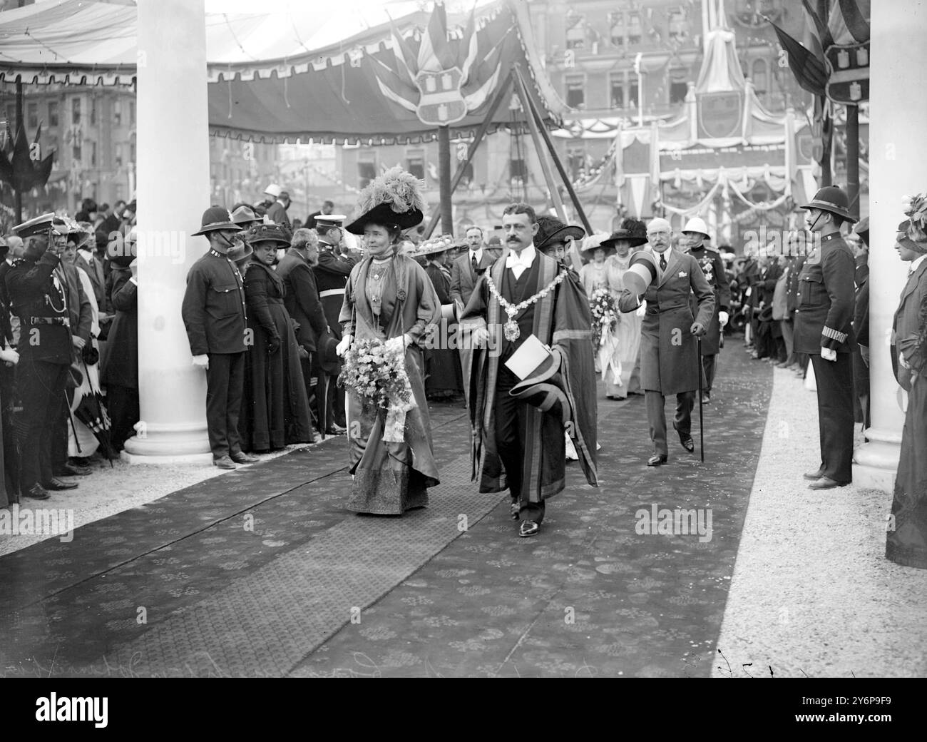 Duchesse de Connaught à Johannesburg en Afrique du Sud à Foundation Stone Ling. 1911 Banque D'Images