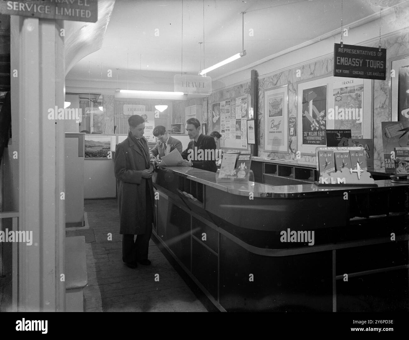 Bureau des services de voyage Havas . 4 février 1948 Banque D'Images