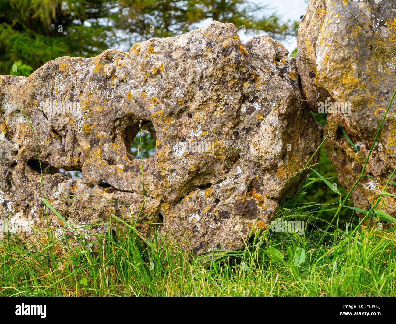 Les King's Men, un cercle de pierre construit à la fin du néolithique ou au début de l'âge du bronze, fait partie des Rollright Stones dans l'Oxfordshire au Royaume-Uni Banque D'Images