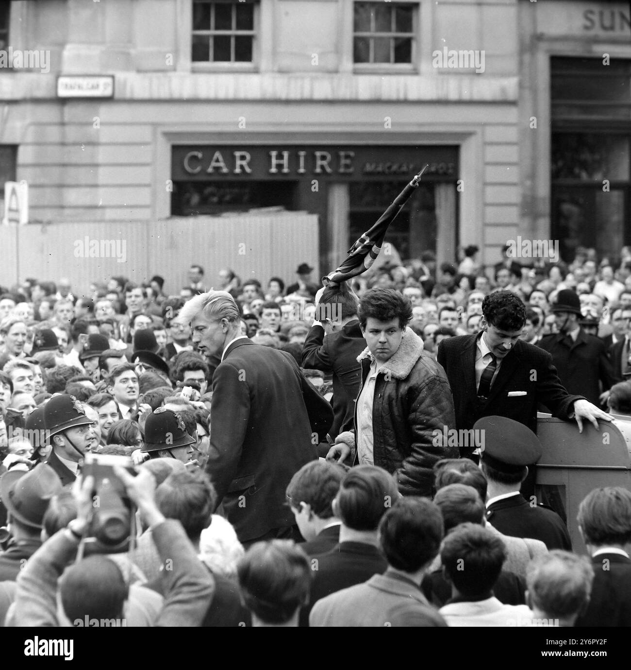 MANIFESTATION ANTI-JUIVE À LONDRES ; 1ER JUILLET 1962 Banque D'Images