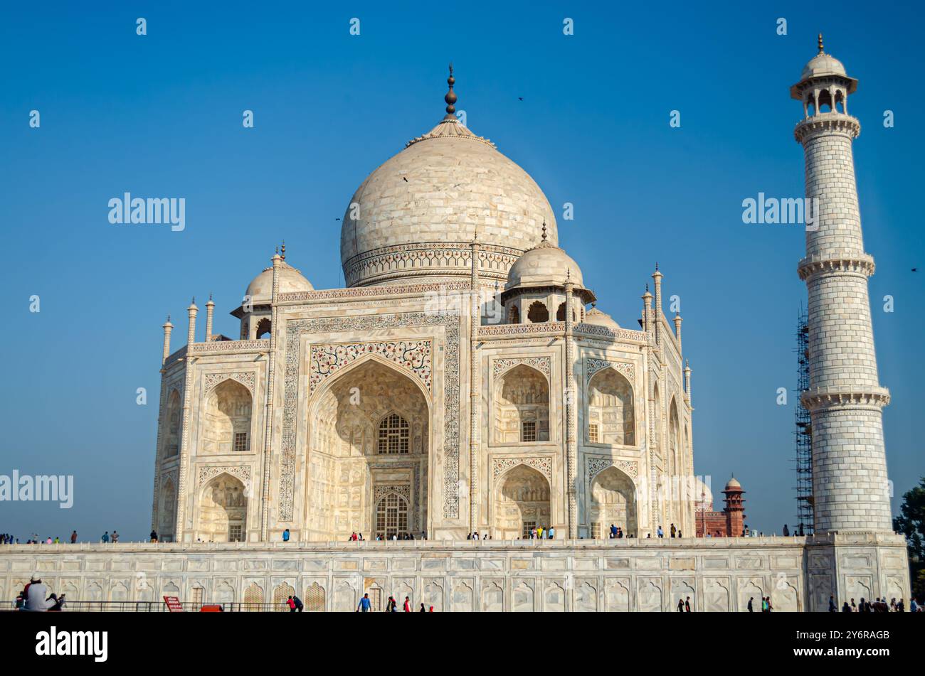 Taj Mahal, mausolée, UNESCO World Heritage Site, Agra, Uttar Pradesh, Inde Banque D'Images