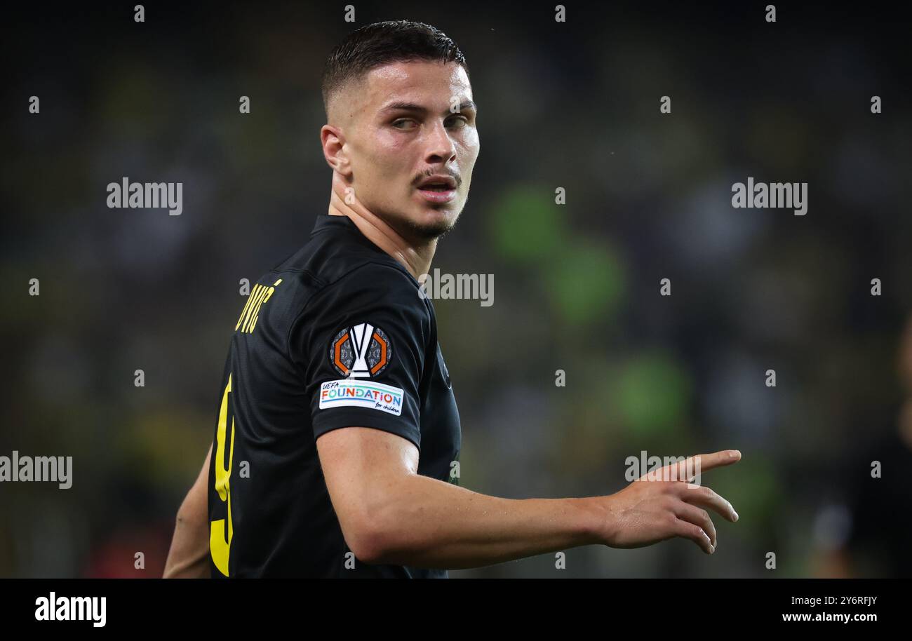 Istanbul, Turquie. 26 septembre 2024. Franjo Ivanovic, de l'Union, photographié lors d'un match de football entre la Fenerbahce SK turque et la Royale Union belge Saint-Gilloise à Istanbul, Turquie, le jeudi 26 septembre 2024, le jour de l'ouverture de la phase de Ligue du tournoi de l'UEFA Europa League. BELGA PHOTO VIRGINIE LEFOUR crédit : Belga News Agency/Alamy Live News Banque D'Images