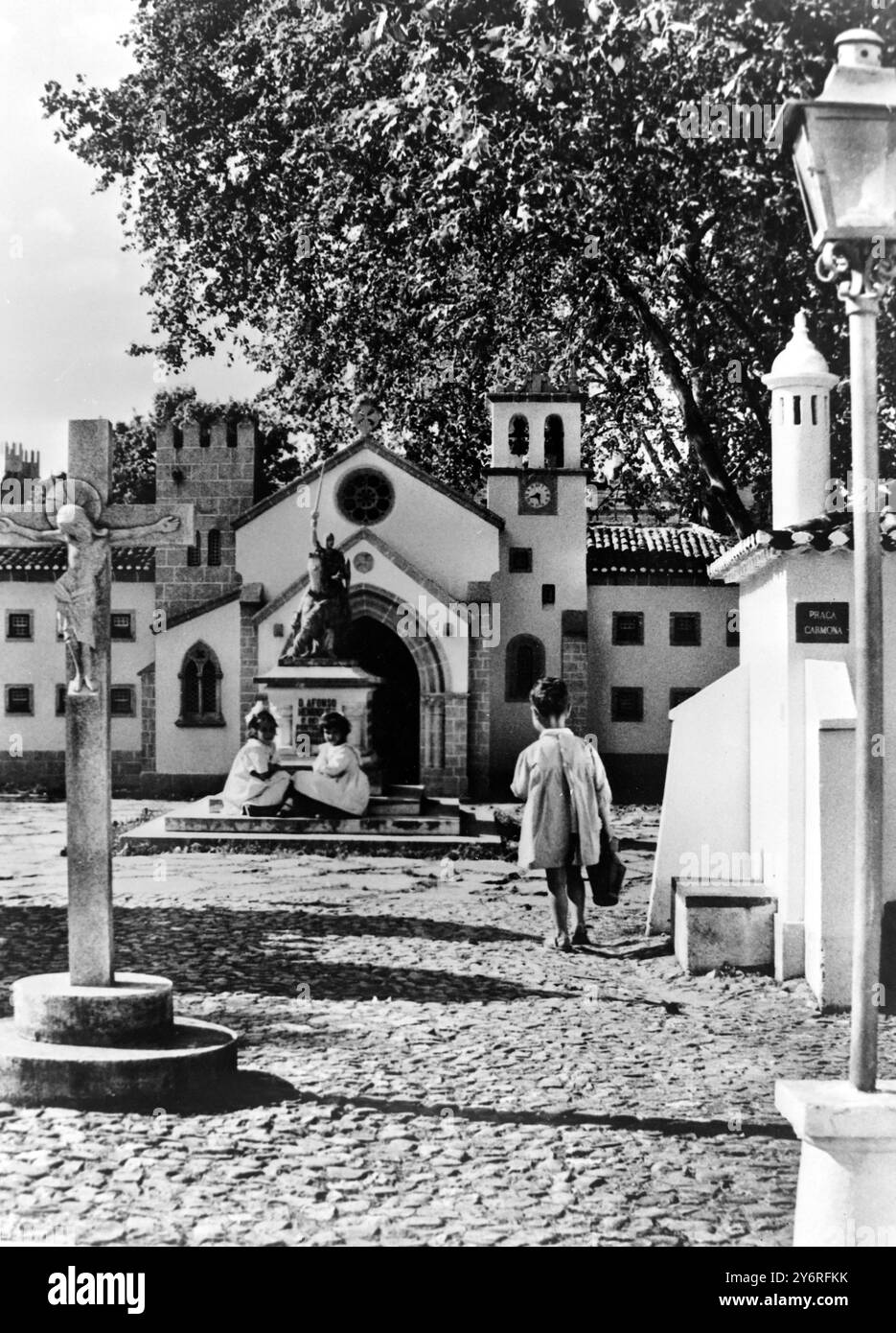 RÉPLIQUE DES MODÈLES DE LA VILLE DE COIMBRA, PORTUGAL ; 2 AVRIL 1962 Banque D'Images