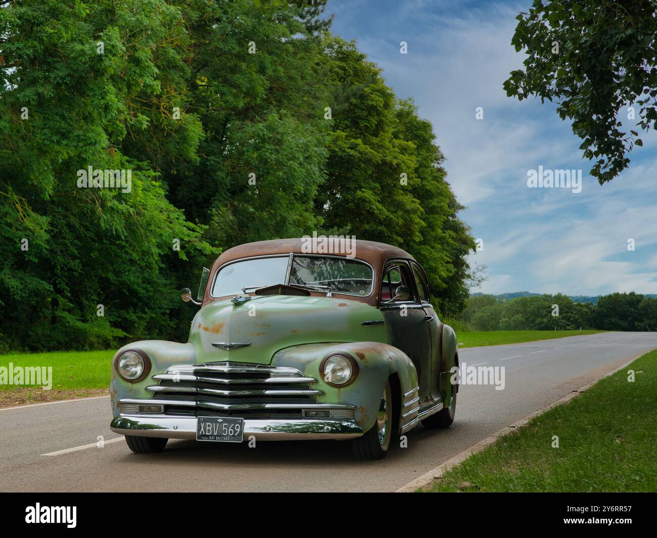 Coupé 1948 Chevrolet Fleetliner rat Rod Banque D'Images