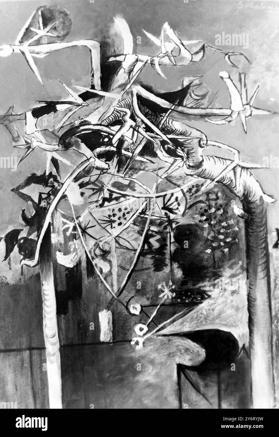 THORN FORMS - PEINTURE PAR GRAHAM SUTHERLAND 5 FÉVRIER 1962 Banque D'Images