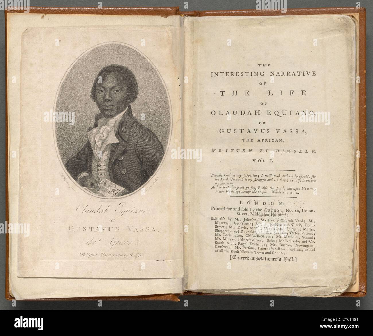 L'autobiographie d'Olaudah Equiano Banque D'Images