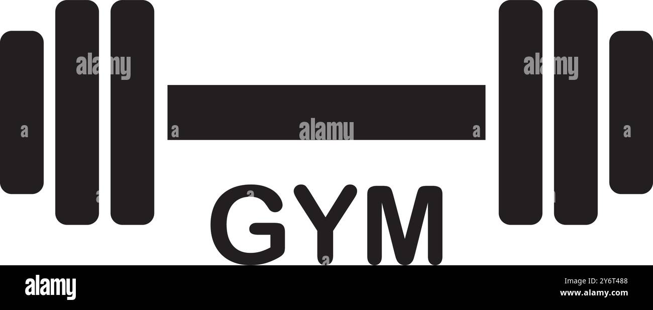 Conception de logo d'illustration vectorielle d'icône Barbell Illustration de Vecteur