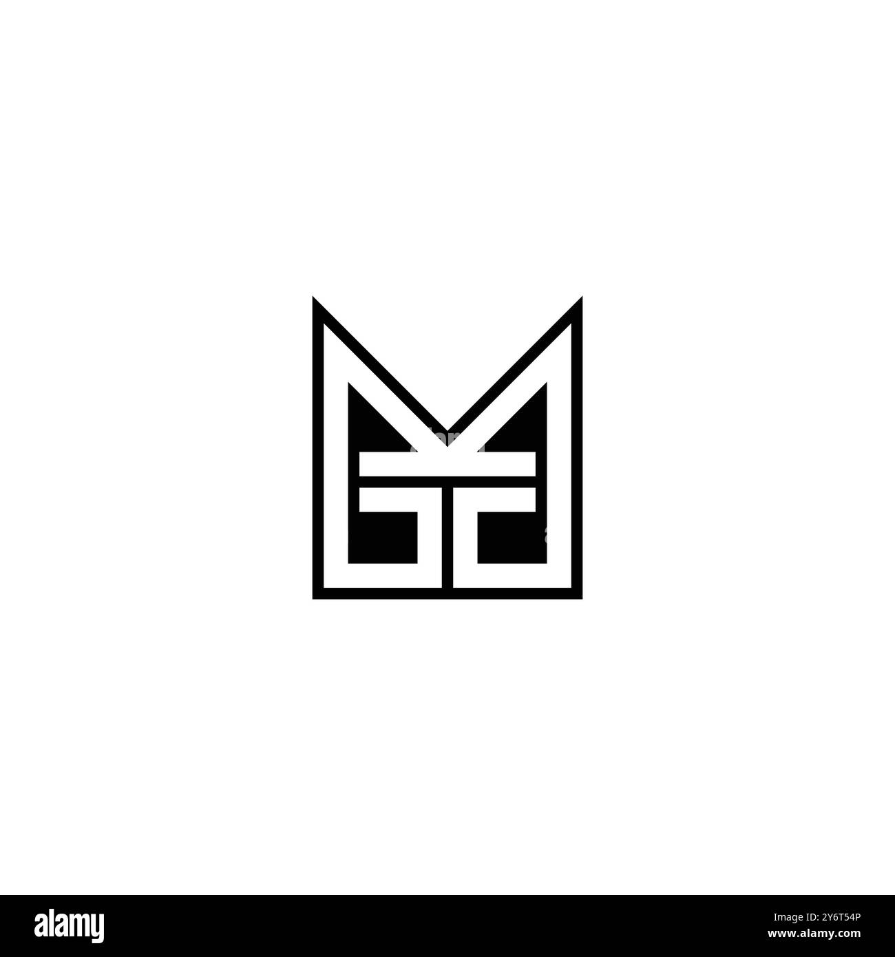 Lettres initiales logo TM, MT, T et M. Illustration de Vecteur