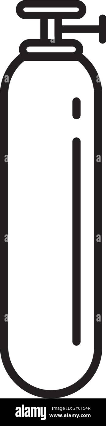 Conception de logo d'illustration vectorielle d'icône de cylindre d'oxygène Illustration de Vecteur