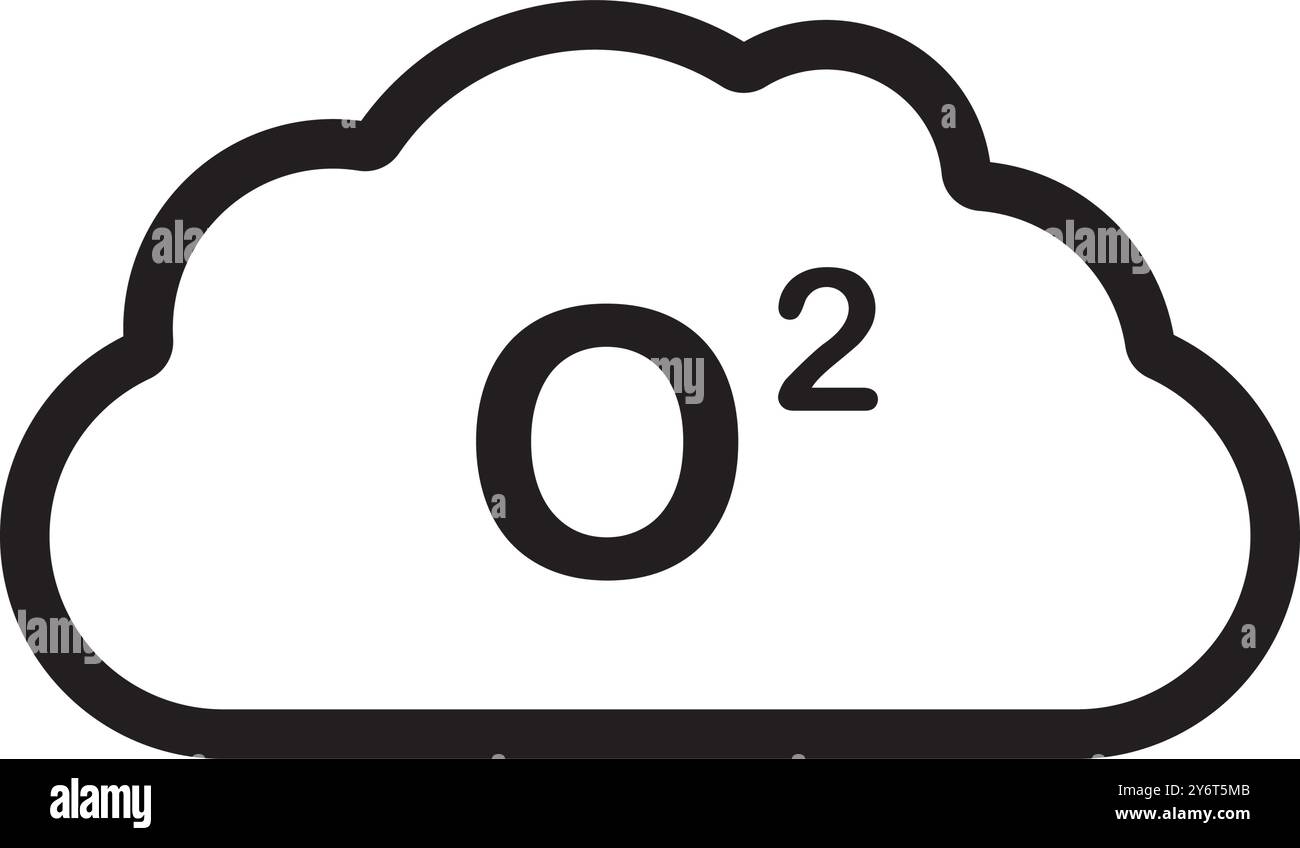 Icône ou symbole d'oxygène, modèle de conception d'illustration vectorielle Illustration de Vecteur