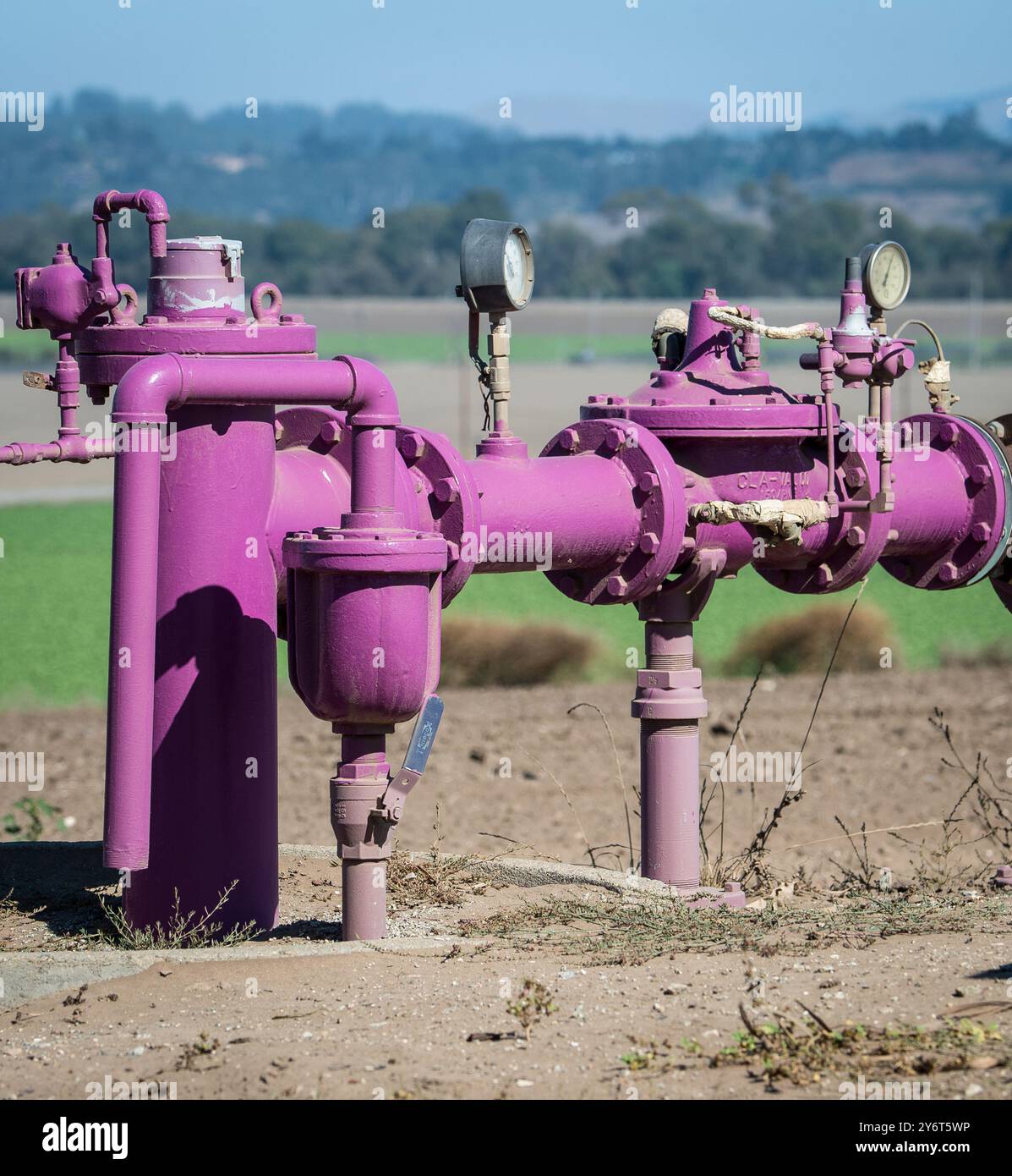 Eaux usées désinfectées pour l'agriculture, CA Banque D'Images