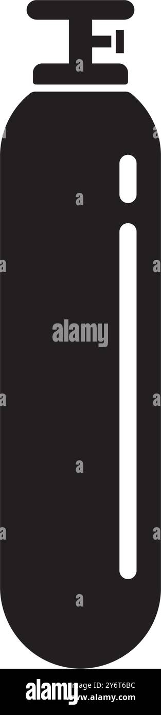 Conception de logo d'illustration vectorielle d'icône de cylindre d'oxygène Illustration de Vecteur