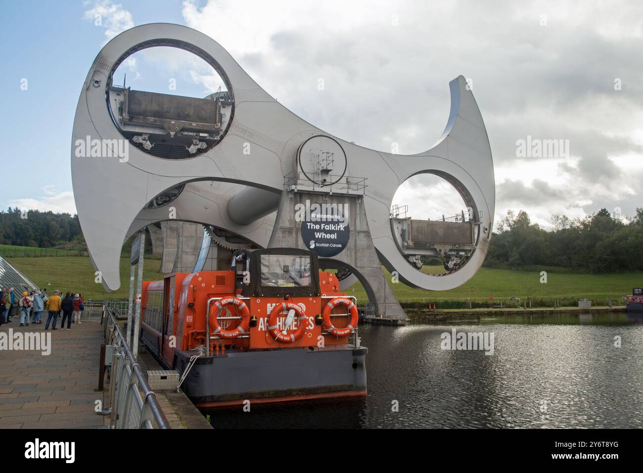 Lime Road, Tamfourhill, Falkirk FK1 4RS, 15 septembre 2024, vues de la roue de Falkirk Banque D'Images