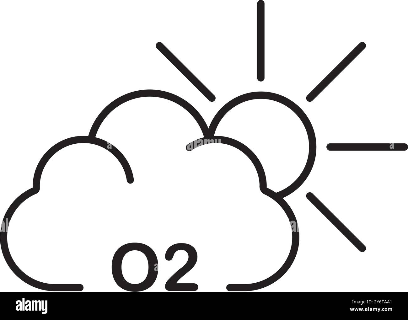 Icône ou symbole d'oxygène, modèle de conception d'illustration vectorielle Illustration de Vecteur