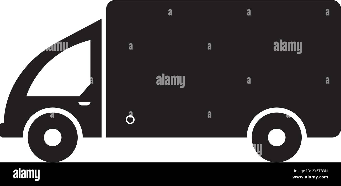 icône de camion de boîte, conception de symbole d'illustration vectorielle Illustration de Vecteur