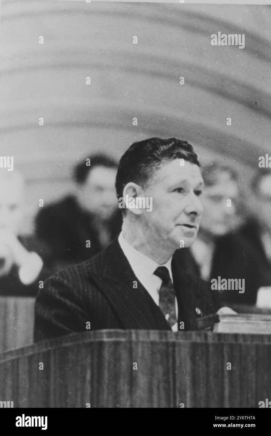 GEORGE JACKSON - NOUVEAU COMMUNISTE DE SEALAND AU CONGRÈS SOVIÉTIQUE À MOSCOU / 30 OCTOBRE 1961 Banque D'Images