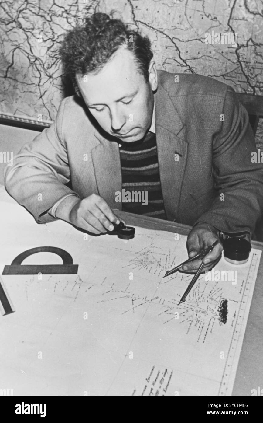 CARTE DE LA PREMIÈRE EXPÉDITION SOVIÉTIQUE EN ANTARCTIQUE LE 6 OCTOBRE 1961 Banque D'Images