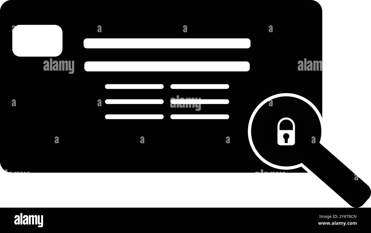 Carte, carte atm, paiement, carte bancaire, serrure, icône de carte sécurisée, de protection et sécurisée Illustration de Vecteur