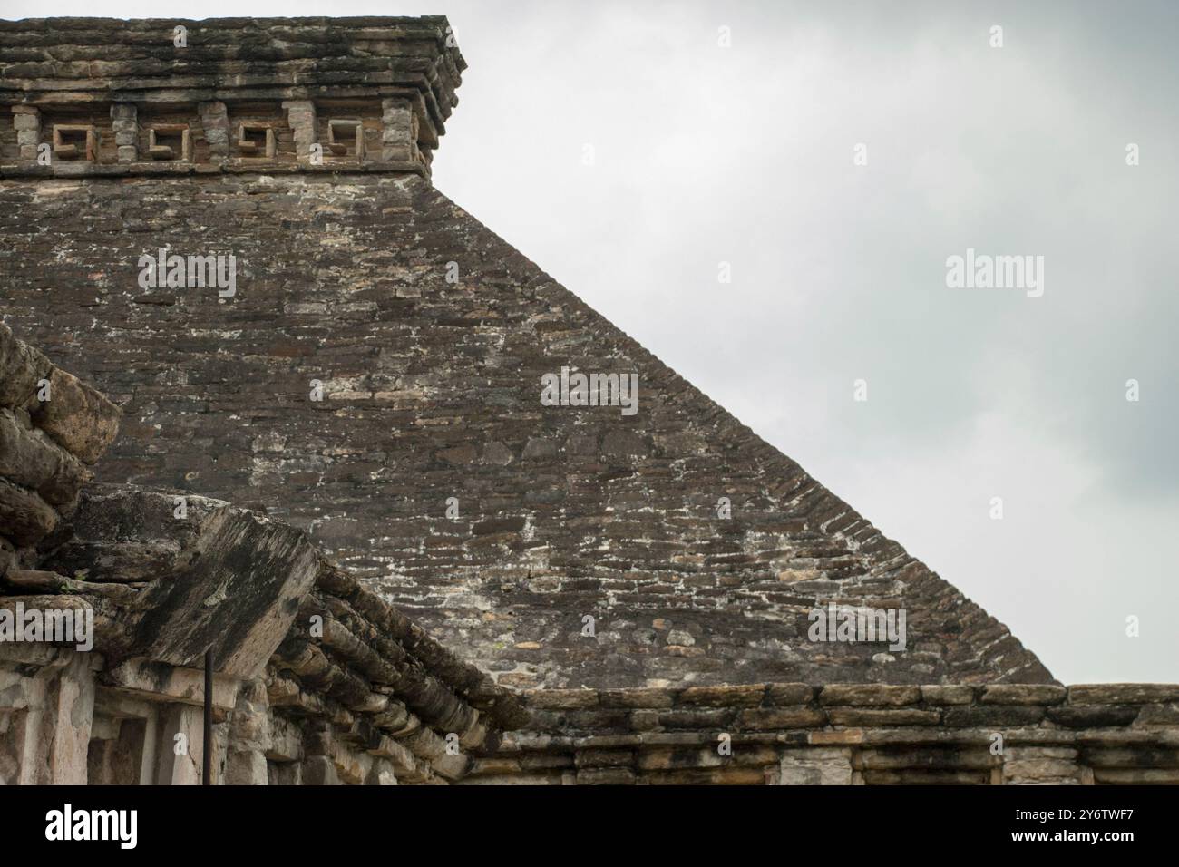 Le site archéologique touristique d'El Tajin créé par la civilisation totonaca à Veracruz, au Mexique. UNESCO World Heritage Center. Banque D'Images