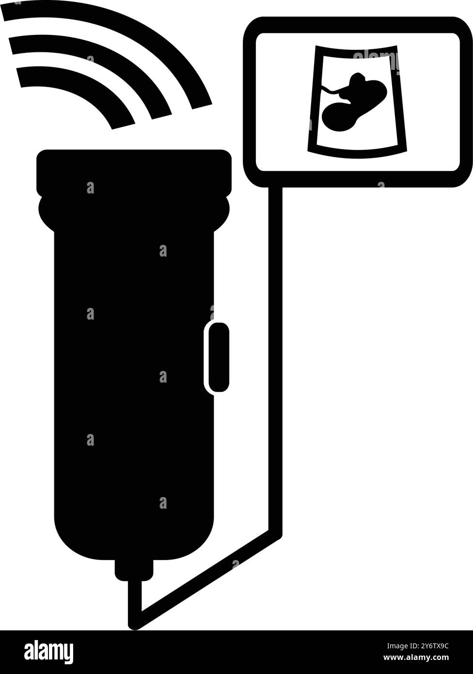 médical, échographie, icône échographie Illustration de Vecteur