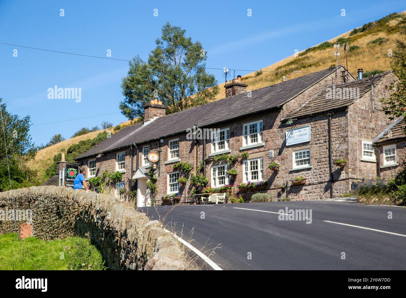 Le Rose and Crown Country coaching inn à Allgreave dans le Peak District anglais, Derbyshire Angleterre Banque D'Images