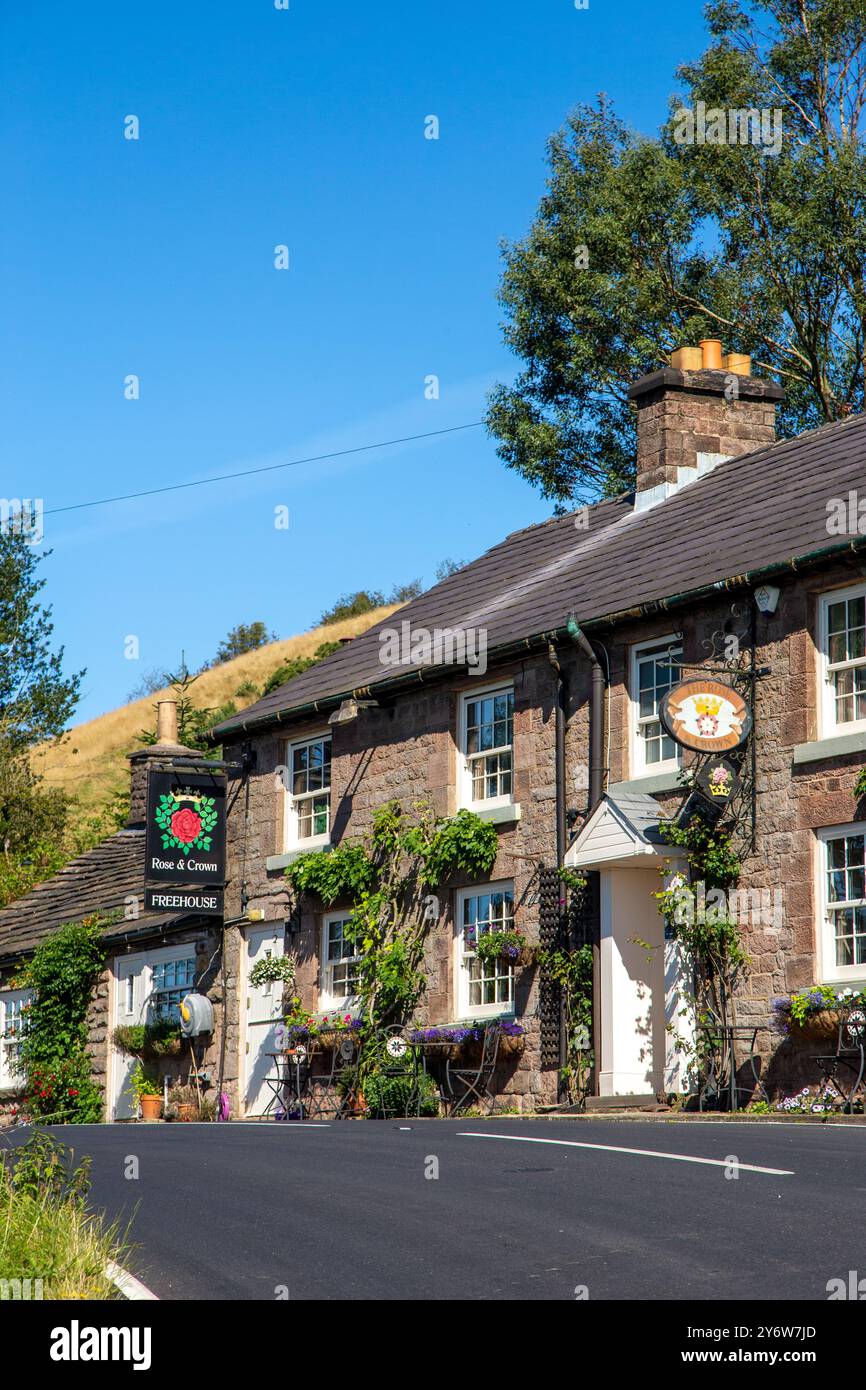 Le Rose and Crown Country coaching inn à Allgreave dans le Peak District anglais, Derbyshire Angleterre Banque D'Images