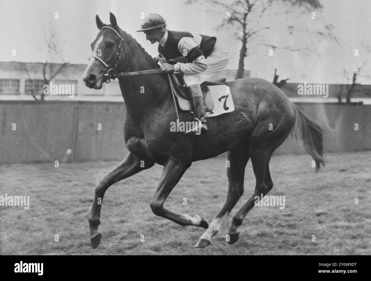 HORSES RACE TRAVEL LIGHT & G BOUGURE ENTREE DERBY 24 MAI 1961 Banque D'Images