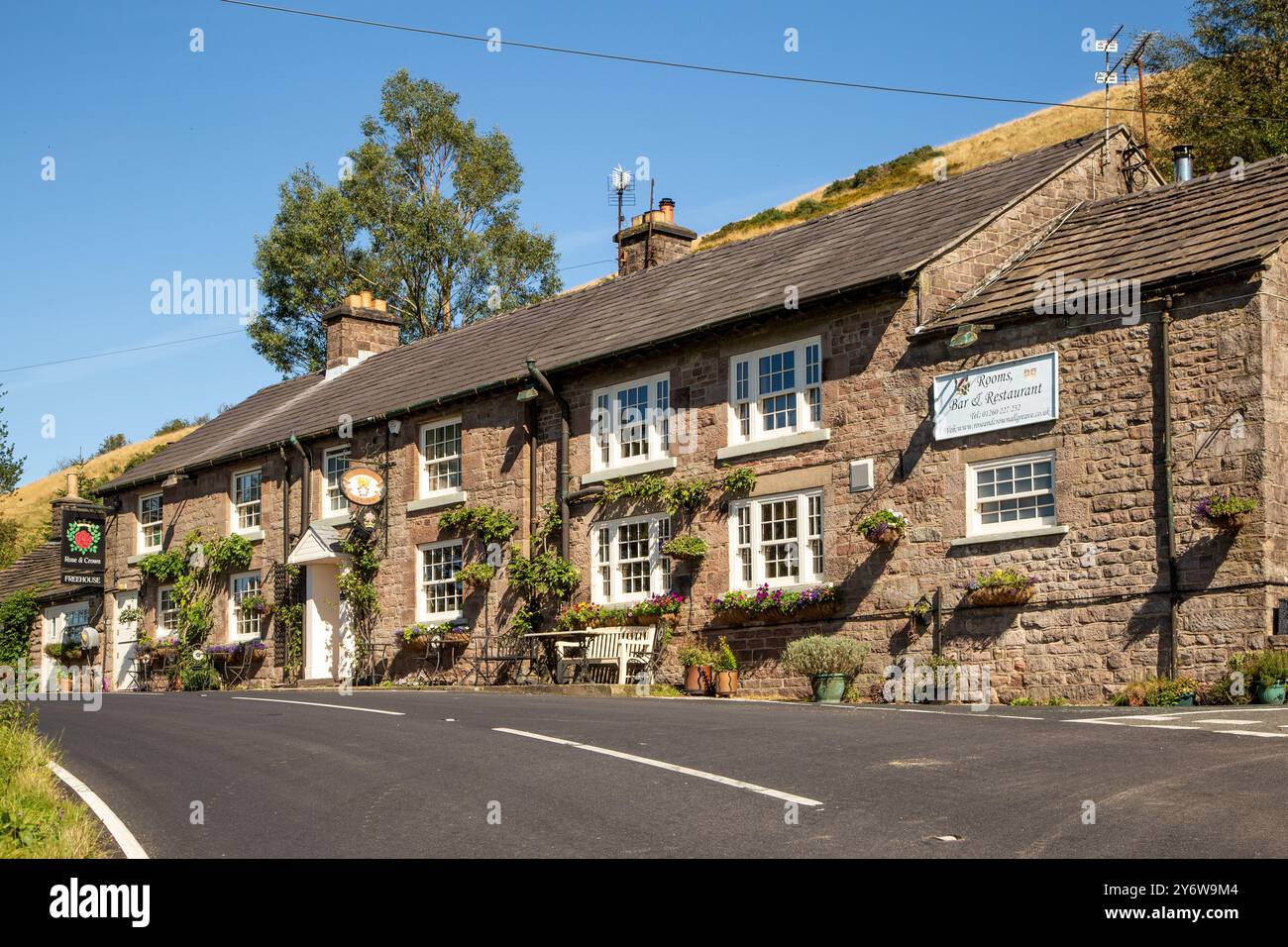 Le Rose and Crown Country coaching inn à Allgreave dans le Peak District anglais, Derbyshire Angleterre Banque D'Images