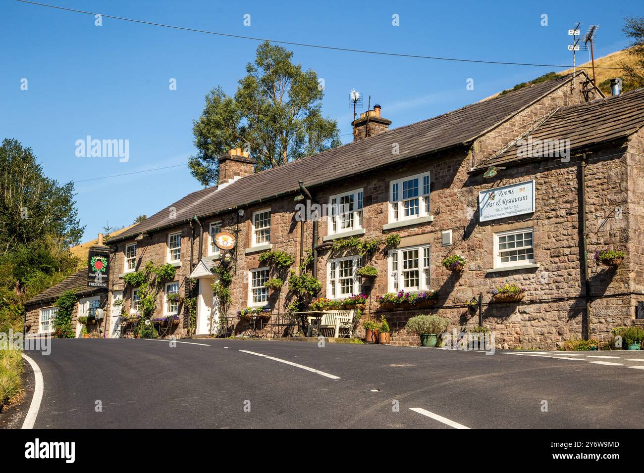 Le Rose and Crown Country coaching inn à Allgreave dans le Peak District anglais, Derbyshire Angleterre Banque D'Images