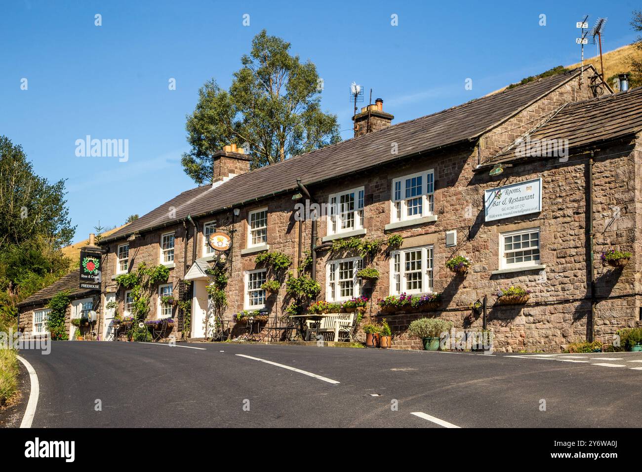 Le Rose and Crown Country coaching inn à Allgreave dans le Peak District anglais, Derbyshire Angleterre Banque D'Images