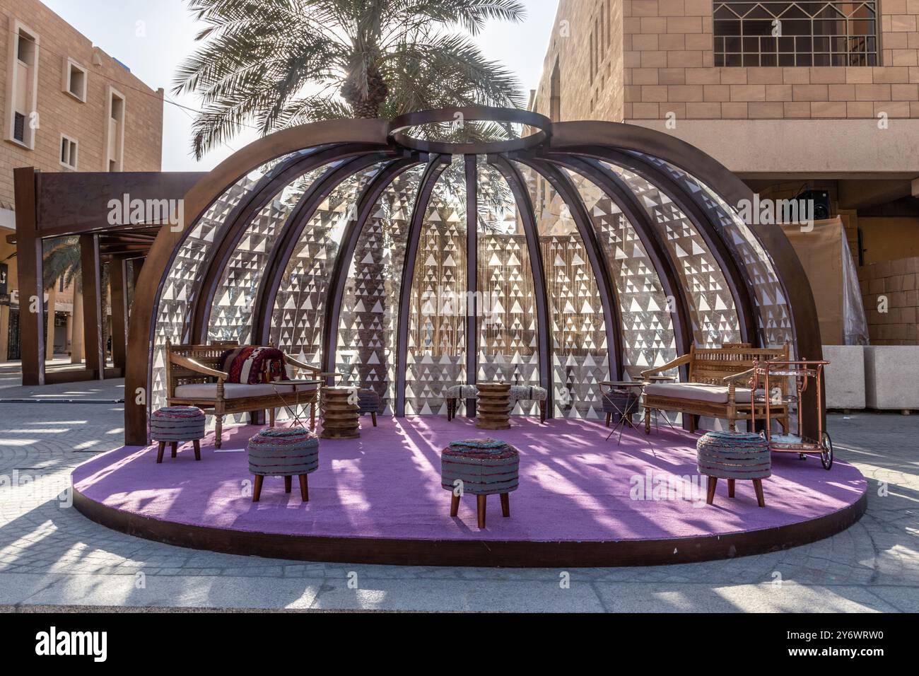 Coin salon construit pour Riyad saison 2021, Arabie Saoudite Banque D'Images