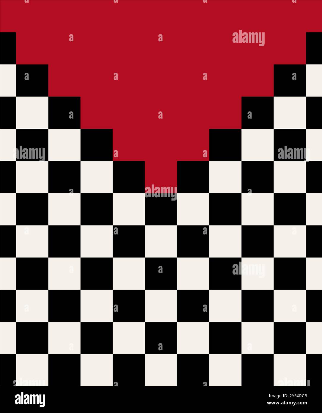 Tunique militaire, motif textile de l'Empire inca, du 15ème siècle EC. Motif textile de motif damier noir et blanc. Banque D'Images