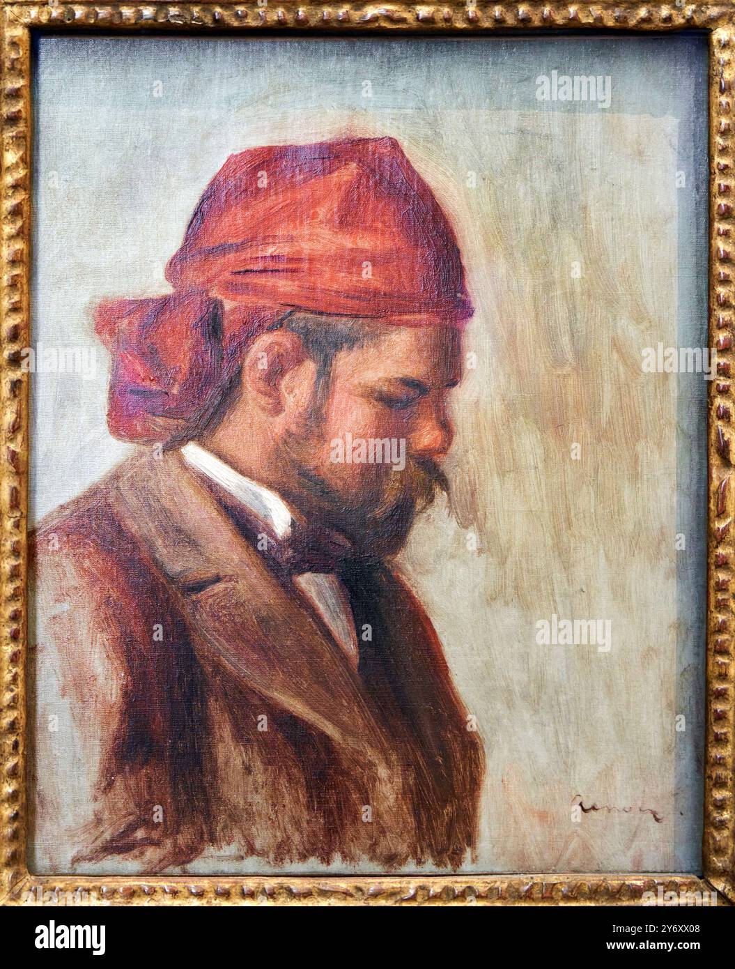 Ambroise Vollard au foulard rouge, vers 1899, Pierre-Auguste Renoir, (Limoges, 1841 - Cagnes, 1919), petit Palais, Musée des Beaux-Arts de la ville de Paris, Musé Banque D'Images