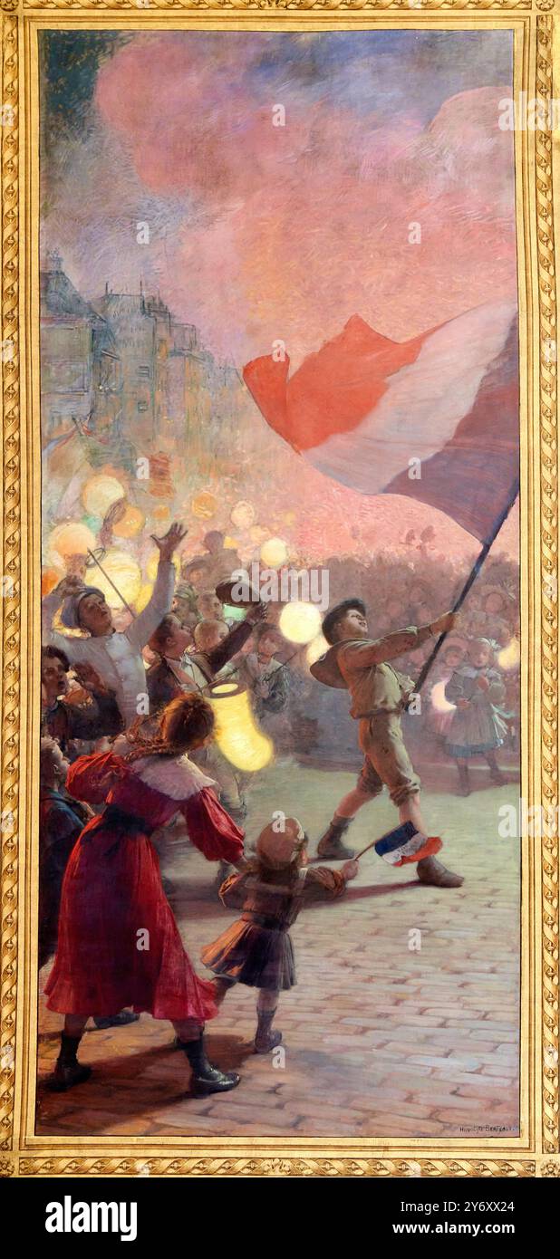 Souvenir de la Fête nationale, huile sur toile, 1895, Hippolyte Berteaux, (Saint-Quentin, 1843-Paris, 1928), petit Palais, Mus des Beaux-Arts de la ville de Paris Banque D'Images