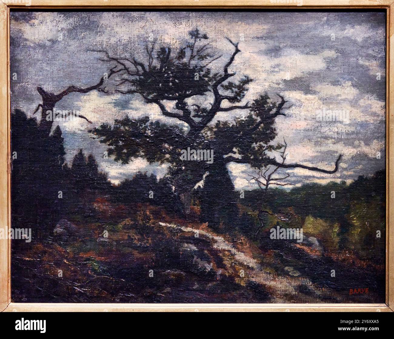 Le 'Jean de Paris', Forêt de Fontainebleau, 1875, huile sur toile, Antoine-Louis Barye (1795-1875), musée d'Orsay, Paris, France Banque D'Images