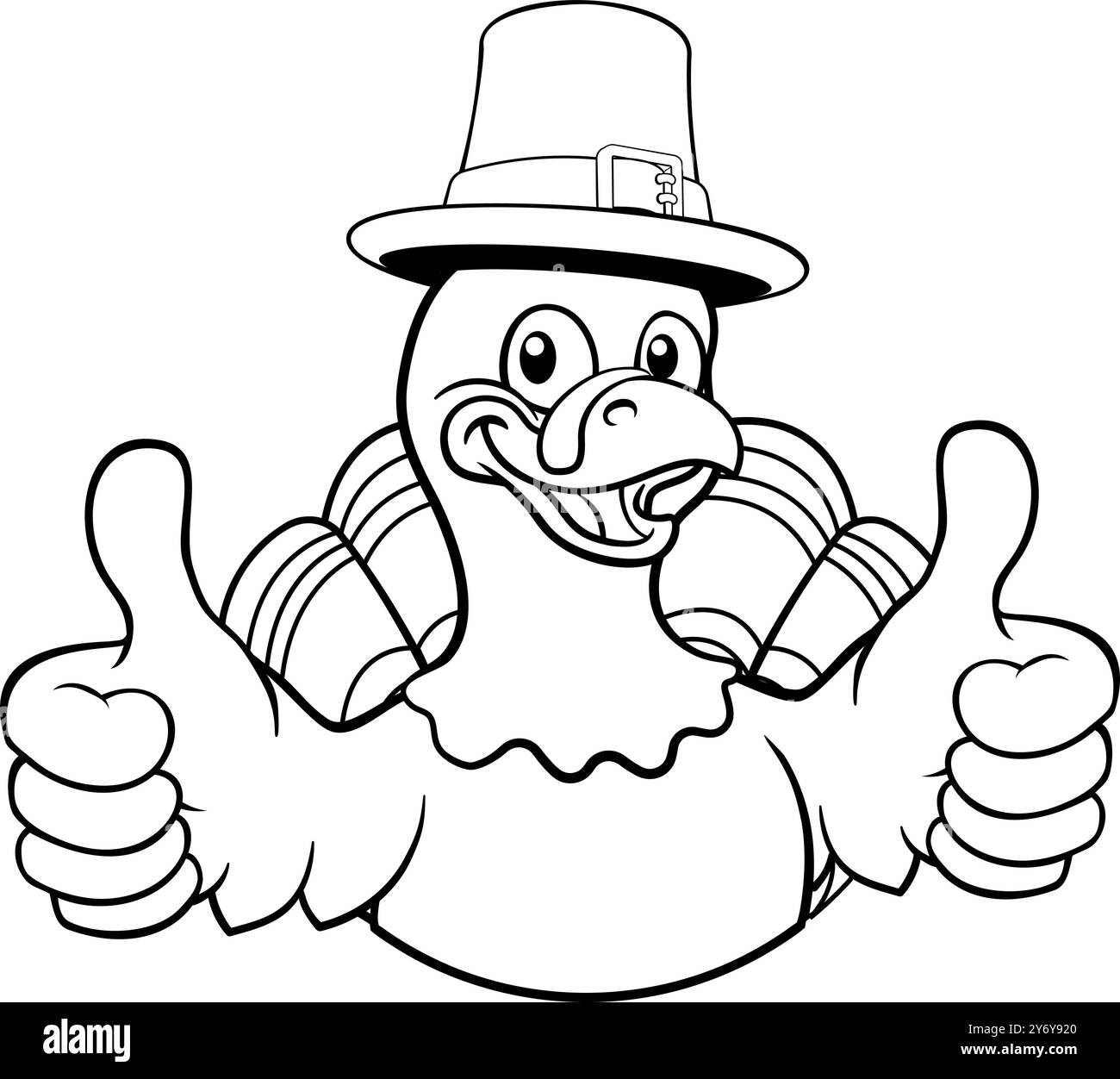 Turquie Thanksgiving Cartoon Bird Christmas Mascot Illustration de Vecteur