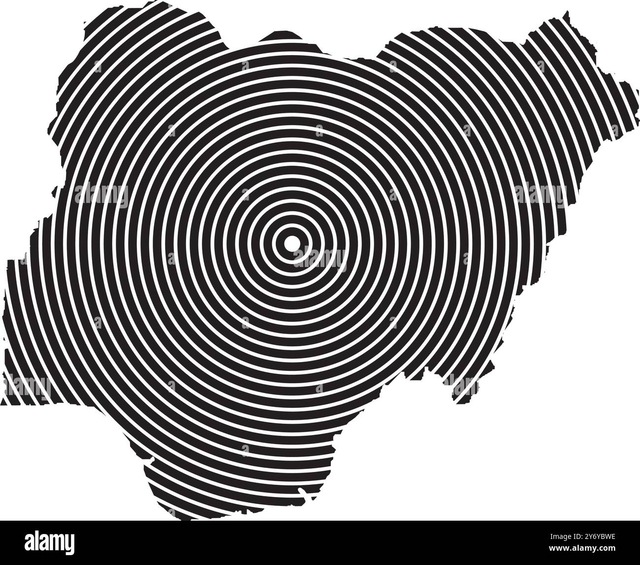 Nigeria Map illustration icône logo Design Illustration de Vecteur